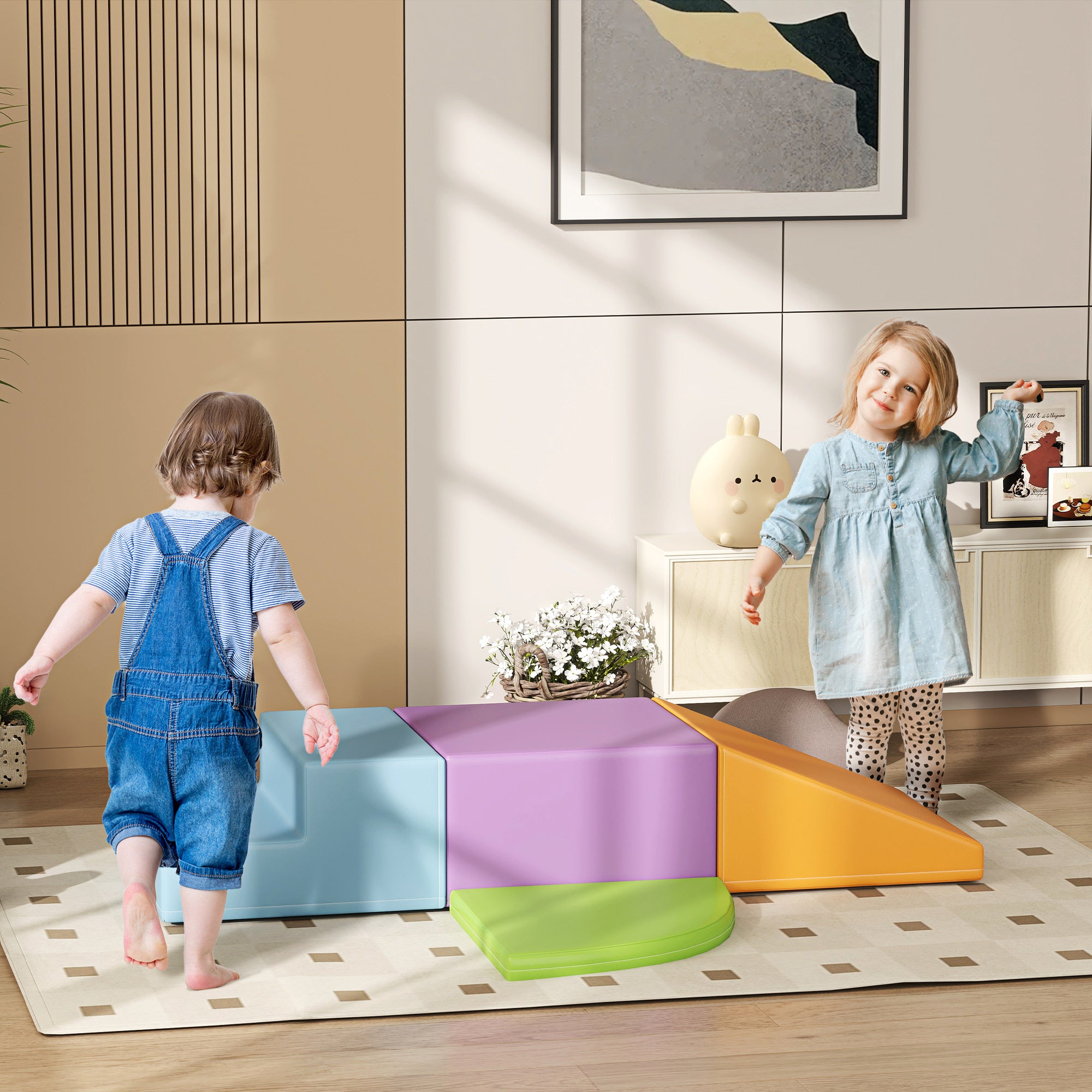 Foam Play Set for Toddlers and Children Crawling or Sliding, Assorted