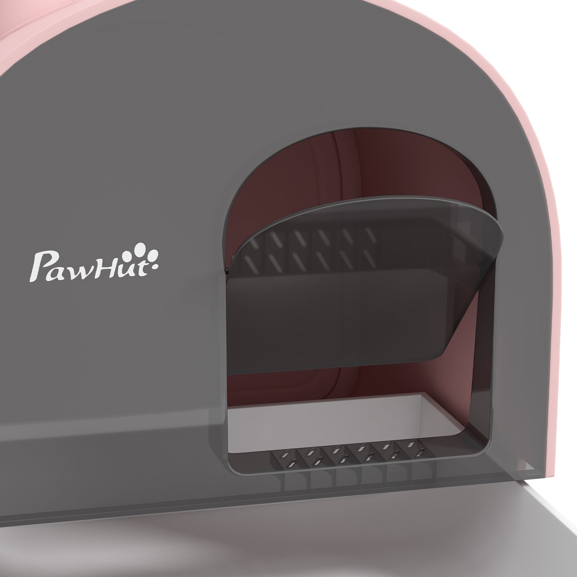 Cat Litter Box with Lid with Scoop and Filter, Pink - Pink - Image 7