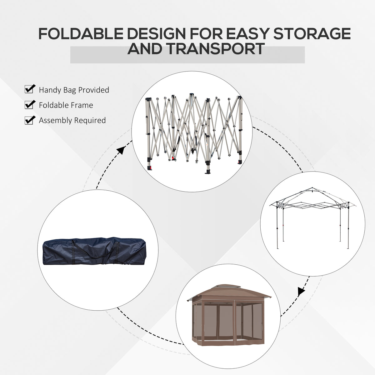 12' x 12' Pop Up Canopy Tent with Netting and Carry Bag, Instant Sun Shelter with 137 sq.ft Shade, Tents for Parties, Height Adjustable, for Outdoor, Garden, Patio, Khaki