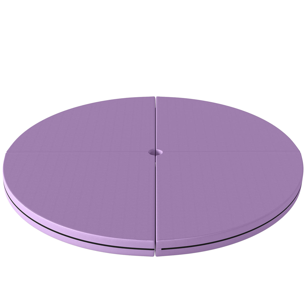 Pole Dance Mat, 2"T x 5'W Folding Pole Crash Mat for Home, Lightweight and Foldable, Light Purple