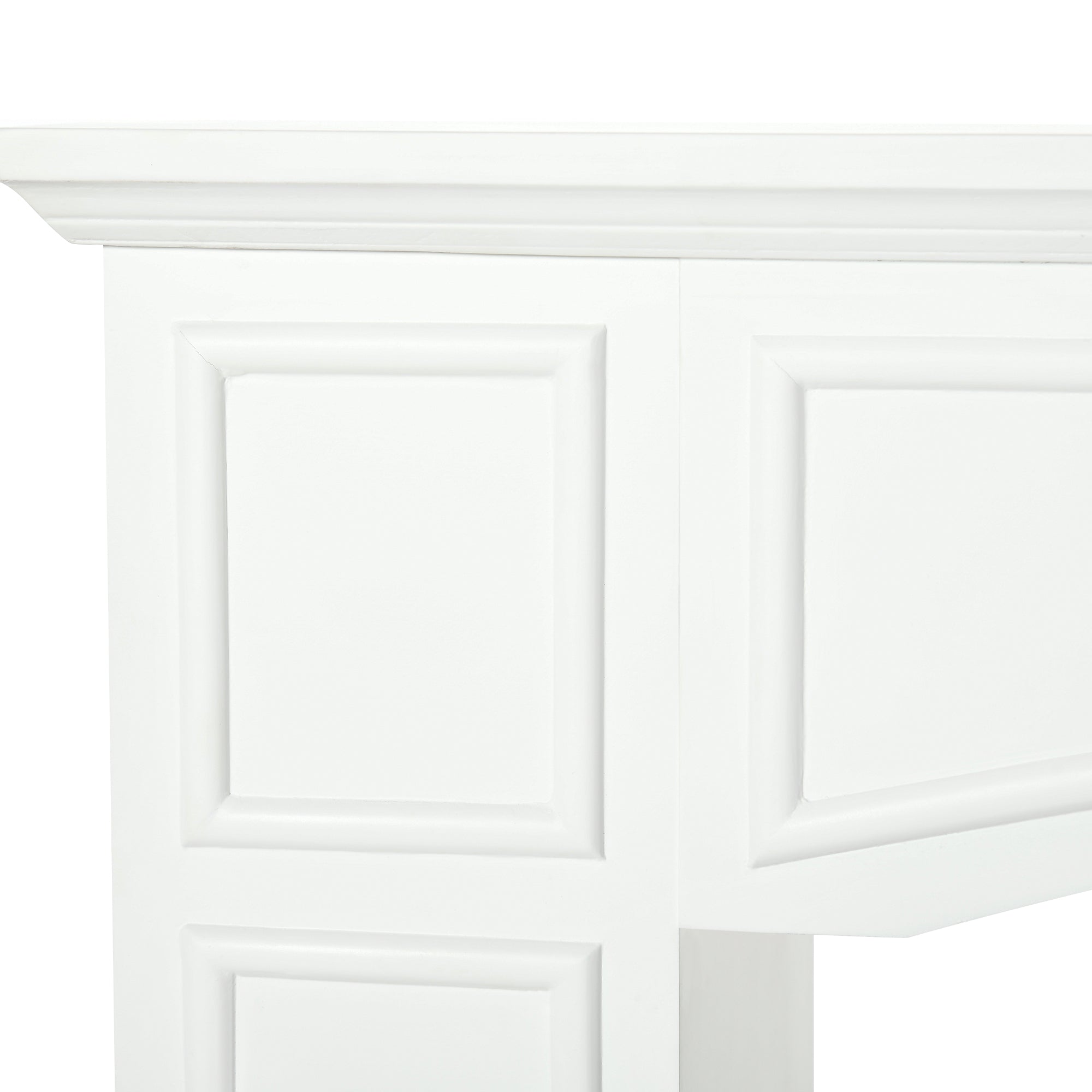 Modern Fireplace Mantel, Surround Mantels for Fireplace with Decorative Pattern Interior Width 29" White