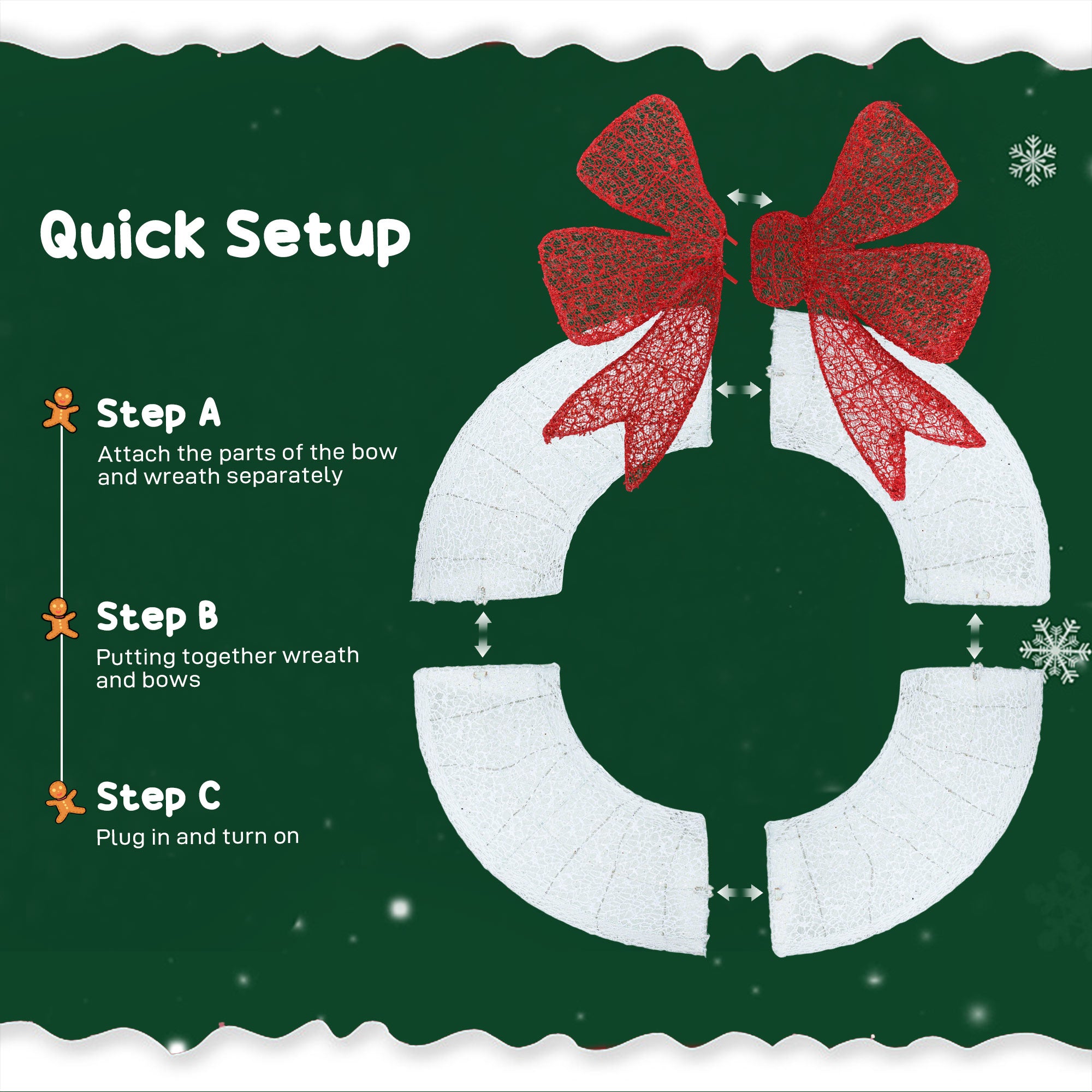 36 Inch Lighted Wreath Decoration with Dual Color LED, Christmas Wreath with Daily Timer, Remote for Indoor Outdoor
