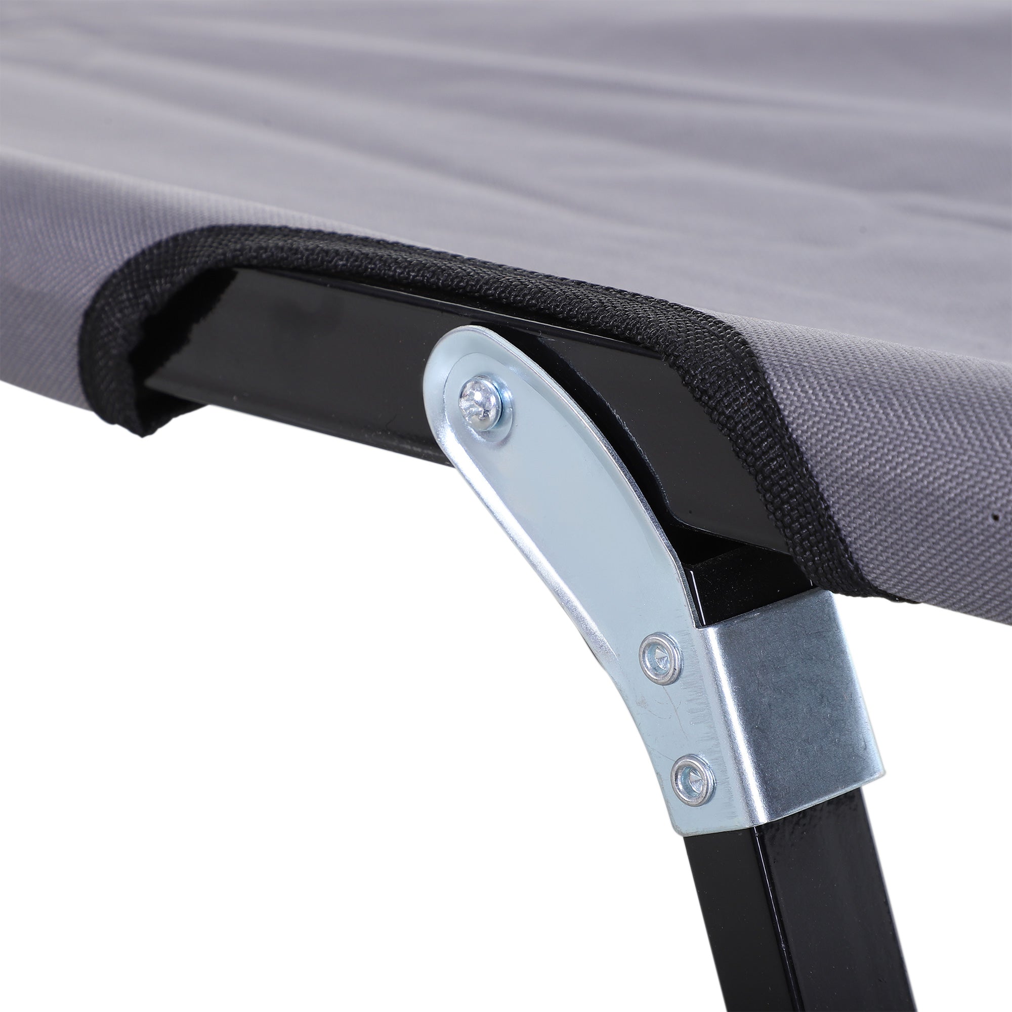 2 Person Folding Camping Cot for Adults, 50" Extra Wide Outdoor Portable Sleeping Cot with Carry Bag, Elevated Camping Bed, Beach Hiking, Grey
