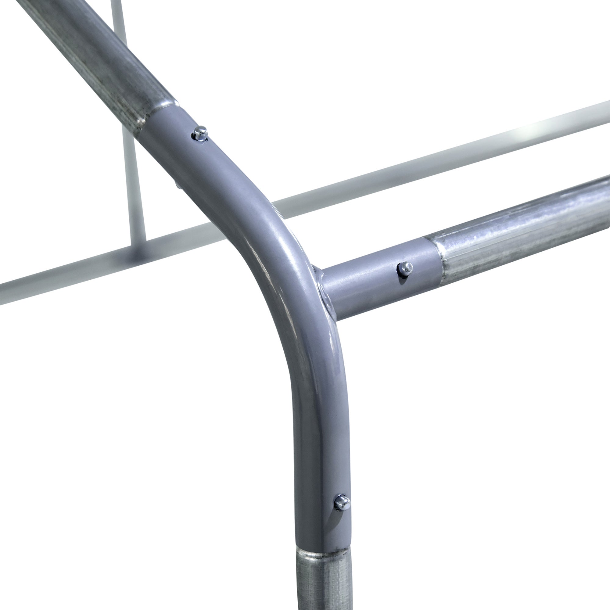 Large Chicken Coop Metal Chicken Run with Waterproof and Anti-UV Cover, Spire Shaped Walk in Fence Cage Hen House for Outdoor and Yard Farm Use, 1" Tube Diameter, 9.8' x 6.6' x 6.6' - Silver - Image 8