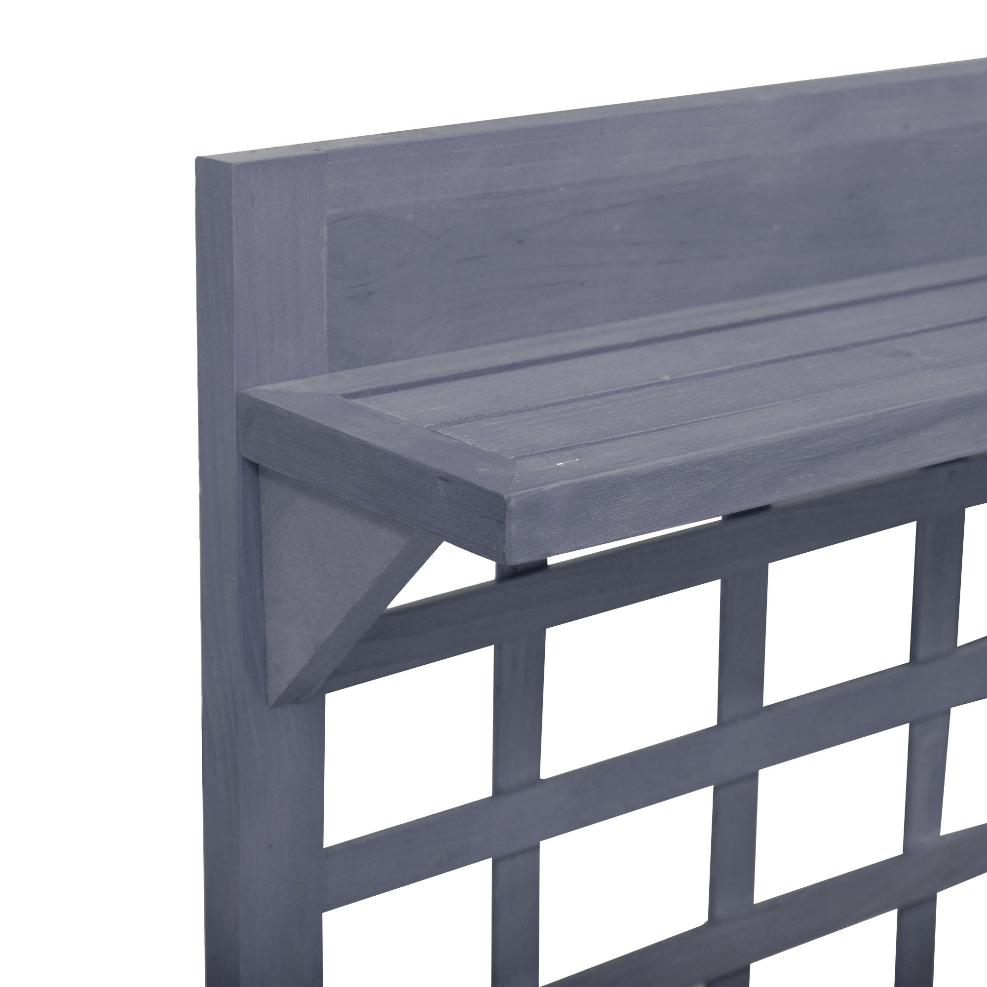 41" Raised Garden Bed Mobile Elevated Wooden Planter Box Stand with Wheels, Trellis and Storage Shelf, Gray - Gray - Image 8
