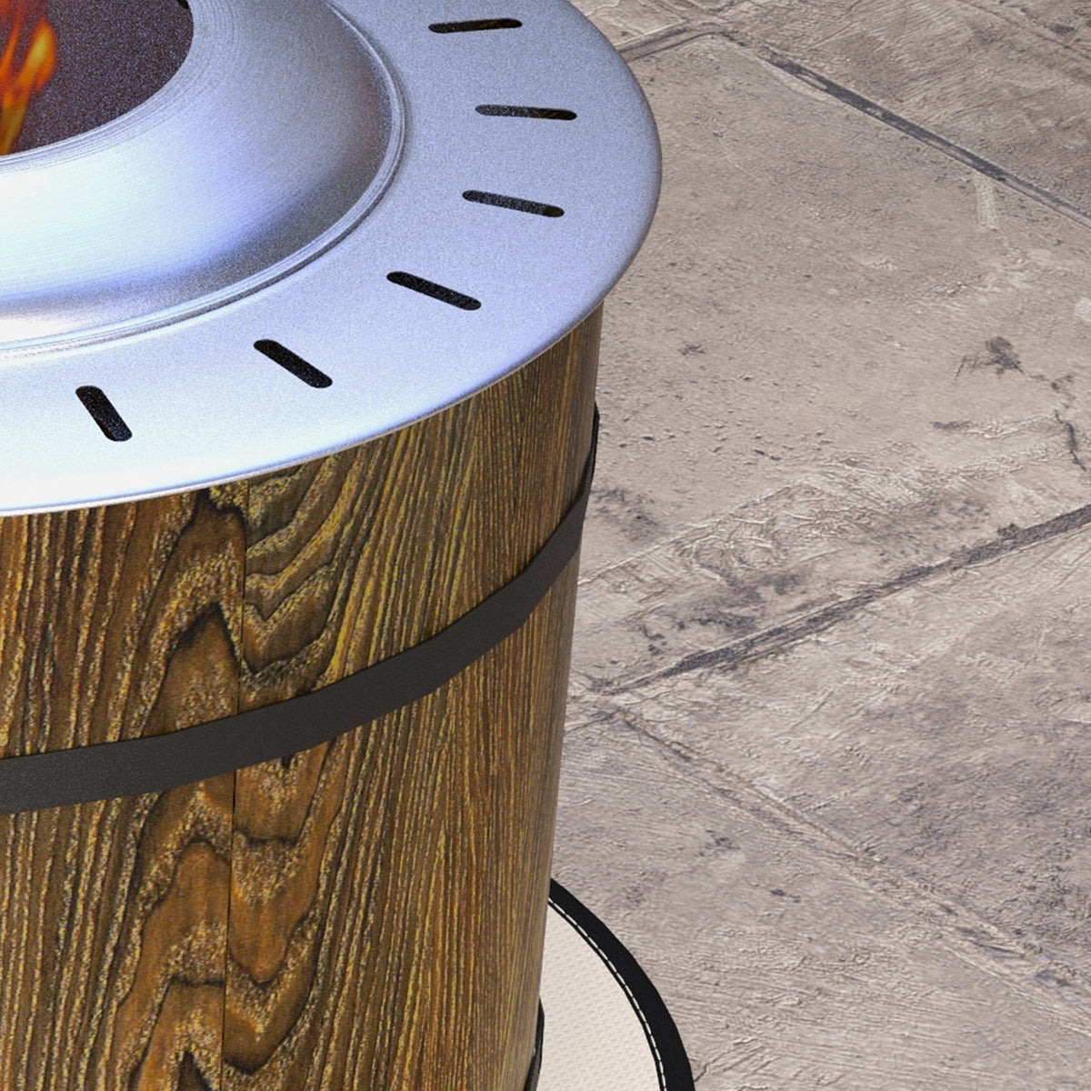 Smokeless Fire Pit, Portable Camping Bonfire Stove with Mat for Backyard, Patio, Picnic, Magnesium Oxide, Brown